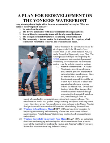 A Plan For Redevelopment On The Yonkers Waterfront