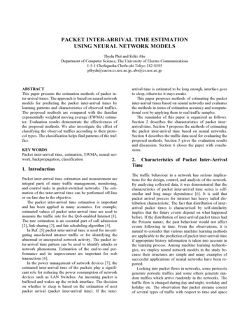 Packet Inter-arrival Time Estimation Using Neural Network Models