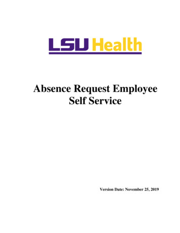 Absence Request Employee Self Service