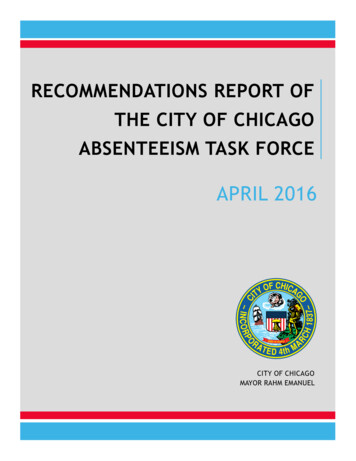 Absenteeism Task Force Report - City Of Chicago