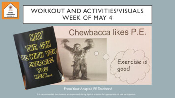 Workout And Activities/Visuals Week Of May 4