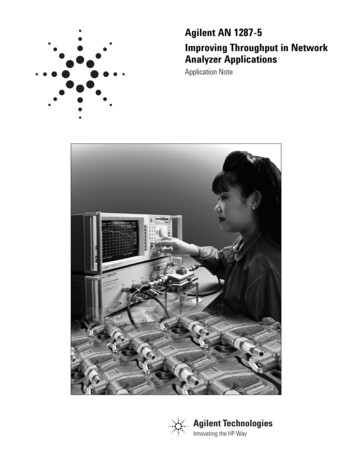 Agilent Improving Throughput In Network Analyzer Applications