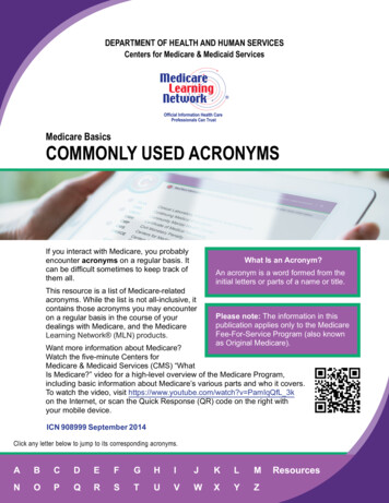 Medicare Basics: Commonly Used Acronyms - Avera Health