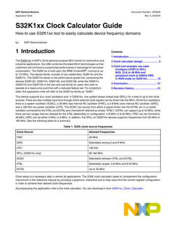 AN5408: S32K1xx Clock Calculator Guide - Application Note - NXP