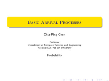 Basic Arrival Processes - National Sun Yat-sen University
