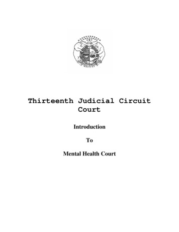 Thirteenth Judicial Circuit Court - Bureau Of Justice Assistance