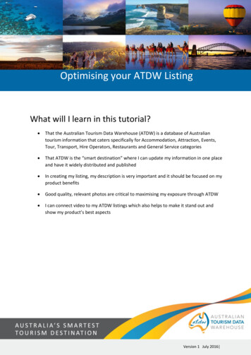 Optimising Your ATDW Listing