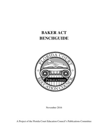 Baker Act Benchguide - Florida Courts