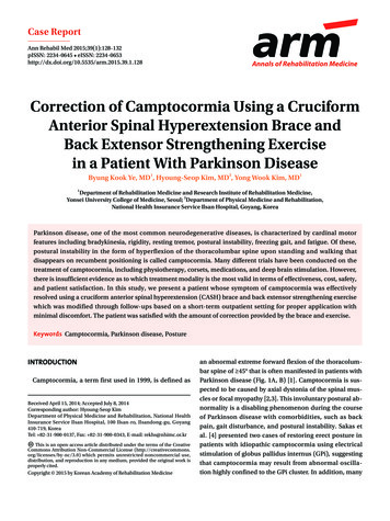 Correction Of Camptocormia Using A Cruciform Anterior Spinal .