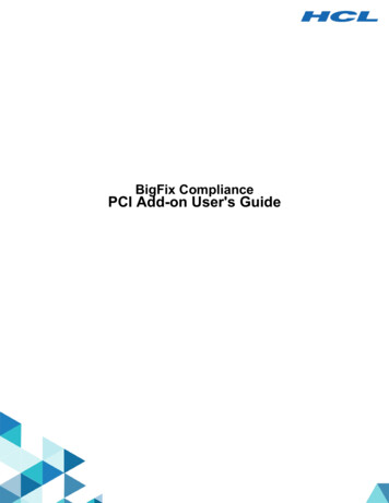 PCI Add-on User's Guide - HCL Product Documentation