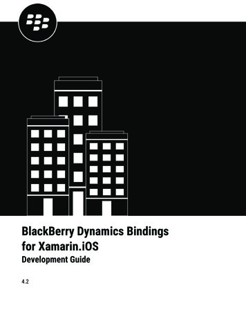 BlackBerry Dynamics Bindings For Xamarin.iOS Development Guide