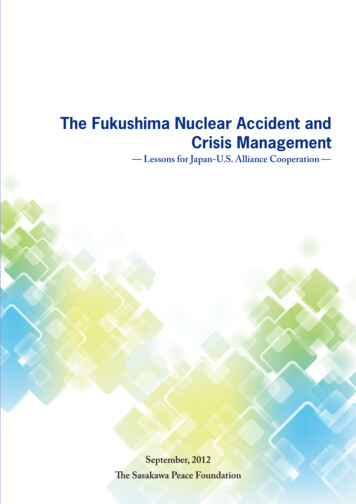 The Fukushima Nuclear Accident And Crisis Management