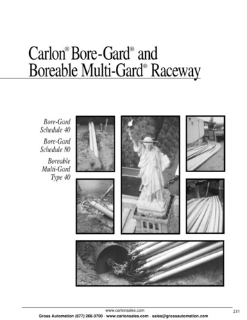 Carlon Bore-Gard And Boreable Multi-Gard Raceway