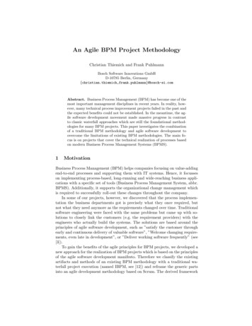 An Agile BPM Project Methodology