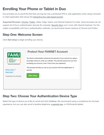 Enrolling Your Phone Or Tablet In Duo - FAMU