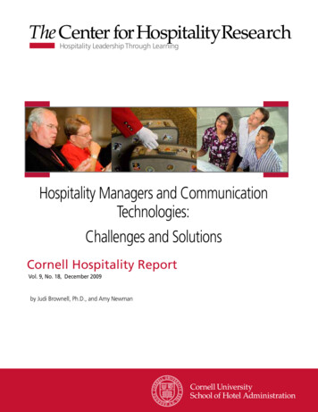 Hospitality Managers And Communication Technologies: Challenges And .