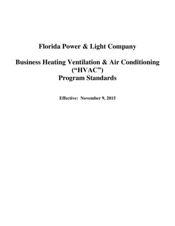 Business HVAC Program Standards - Florida Power & Light