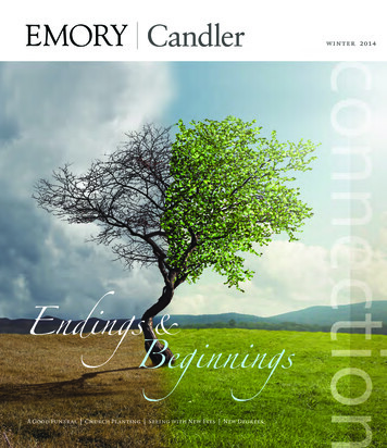 Endings Beginnings - Candler School Of Theology
