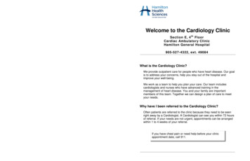 Cardiology Clinic; Welcome - Hamilton Health Sciences