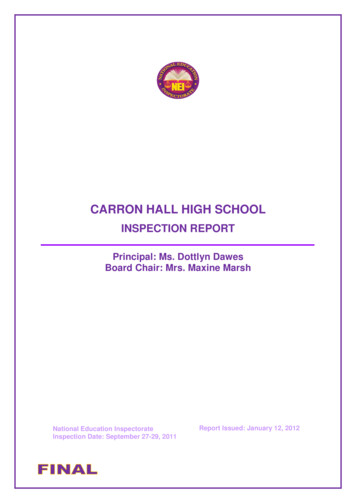 CARRON HALL HIGH SCHOOL - Jis.gov.jm