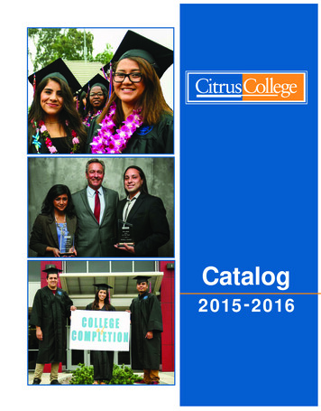Catalog - Citrus College