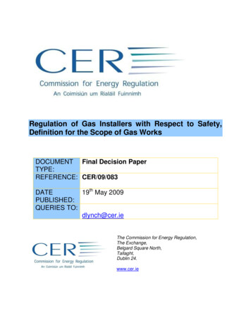 Regulation Of Gas Installers With Respect To Safety, Definition For The .