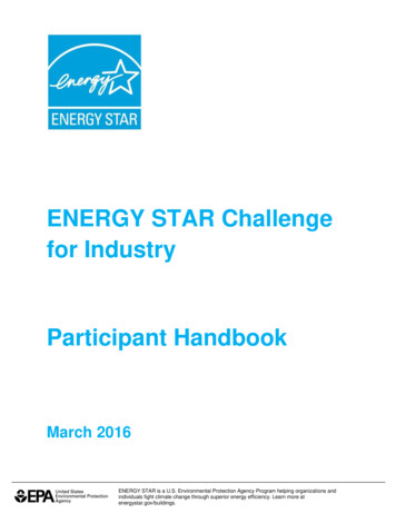 ENERGY STAR Challenge For Industry Participant Handbook