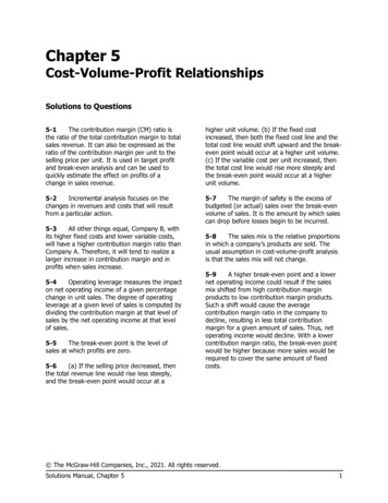 Cost-Volume-Profit Relationships - Palm Beach State College