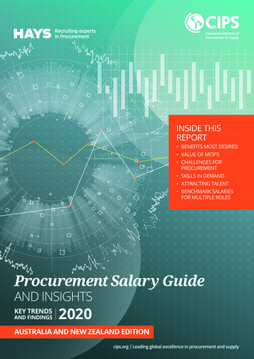 AND INSIGHTS - Chartered Institute Of Procurement & Supply