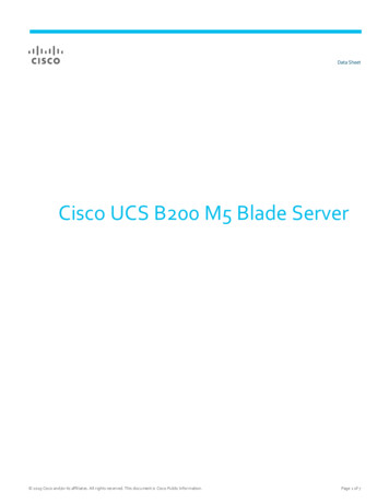 Cisco UCS B200 M5 Blade Server Data Sheet - Mdagrp.ru