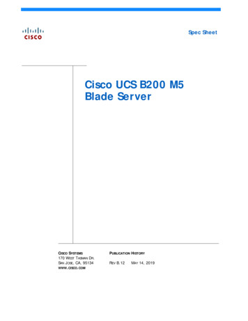 Cisco UCS B200 M5 Blade Server Spec Sheet - Vista IT Group