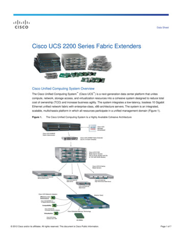 Cisco UCS 2200 Series Fabric Extenders Data Sheet