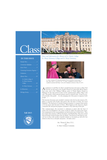 Class Notes Fall 15.7 Class Notes Spring04 - St. Mary's Seminary And .