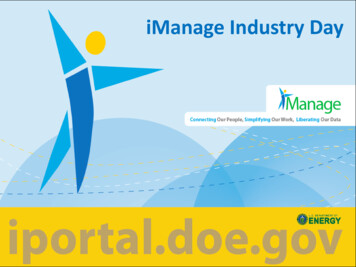 IManage Industry Day - Energy.gov