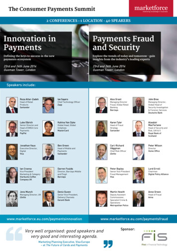 Innovation In Payments Fraud Payments And Security