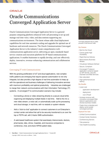 Oracle Communications Converged Application Server