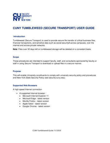 CUNY TUMBLEWEED USER GUIDE - Accessible