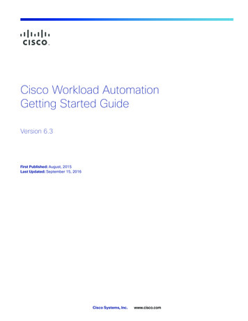Cisco Workload Automation Getting Started Guide