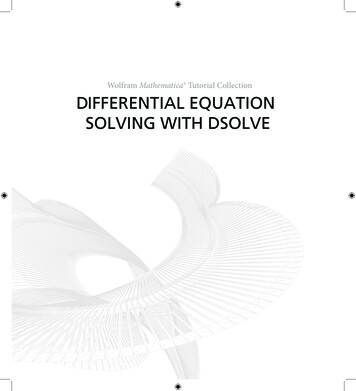 Mathematica Tutorial: Differential Equation Solving With DSolve - Wolfram
