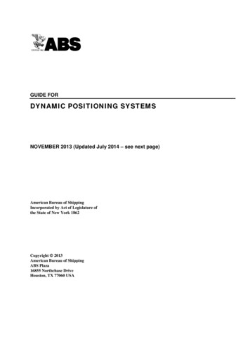 Guide For Dynamic Positioning Systems - Eagle 