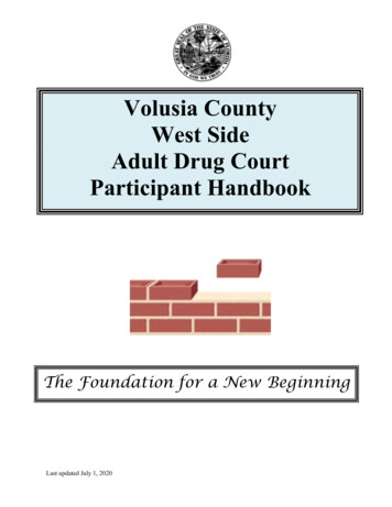 Volusia County West Side Adult Drug Court Participant Handbook