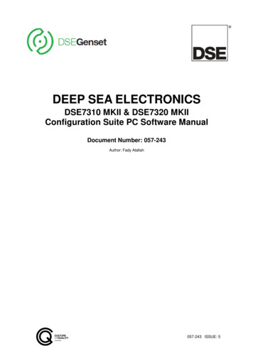 DSE7310 MKII & DSE7320 MKII Configuration Suite PC Software Manual