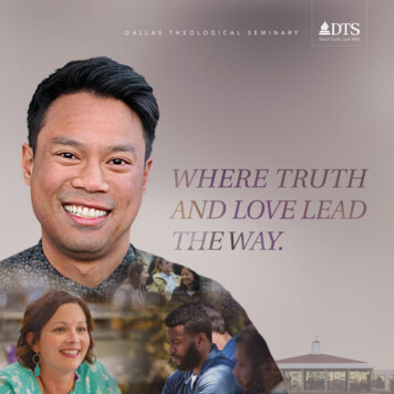 Welcome To The Viewbook For Dallas Theological Seminary. Where Truth .