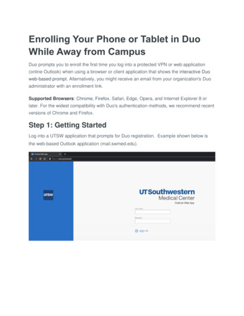 Enrolling Your Phone Or Tablet In Duo While Away From Campus