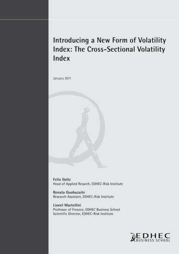 EDHEC Working Paper Introducing A New Form Of Volatility Index