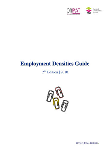 Employment Densities Guide - GOV.UK