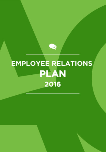 Employee Relations Plan - Algonquin College