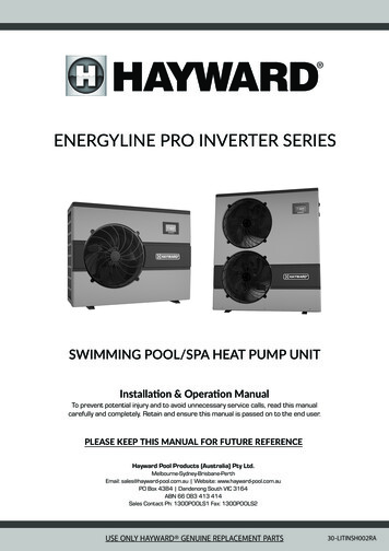 ENERGYLINE PRO INVERTER SERIES - Hayward Pool