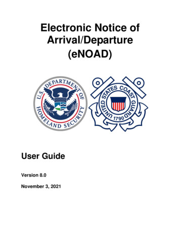 Electronic Notice Of Arrival/Departure (eNOAD)