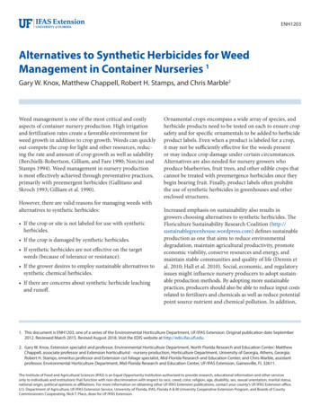 Alternatives To Synthetic Herbicides For Weed Management In Container .